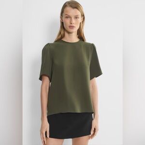 Aritzia Wilfred Matilda Blouse - Olive Green
